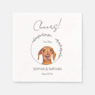Servilleta De Papel Sencilla Dachshund Dog Boda Cocktail Napkins