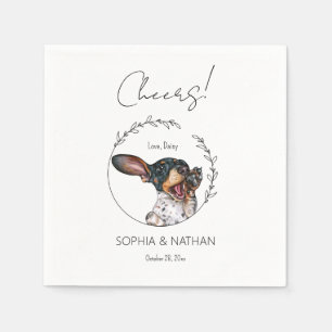 Servilleta De Papel Sencilla Dachshund Dog Boda Cocktail Napkins