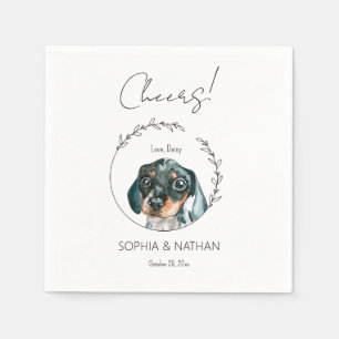 Servilleta De Papel Sencilla Dachshund Dog Boda Cocktail Napkins