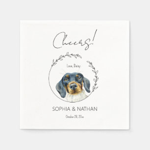 Servilleta De Papel Sencilla Dachshund Dog Boda Cocktail Napkins
