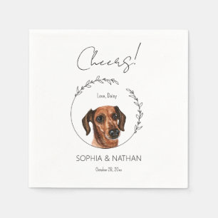 Servilleta De Papel Sencilla Dachshund Dog Boda Cocktail Napkins