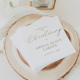 Servilleta De Papel Sencilla elegancia del guión de caligrafía de oro