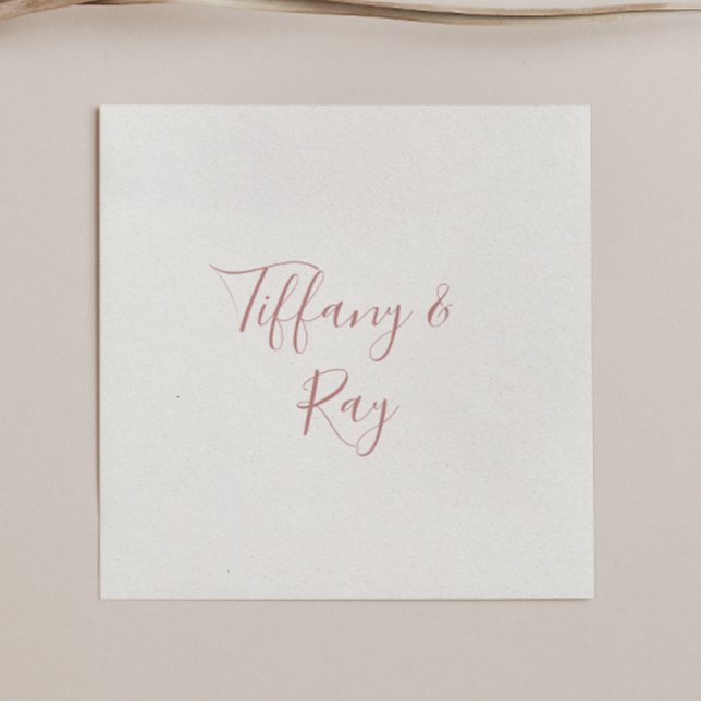 Servilleta De Papel Sencilla elegancia Rosa Boda de oro (Subido por el creador)