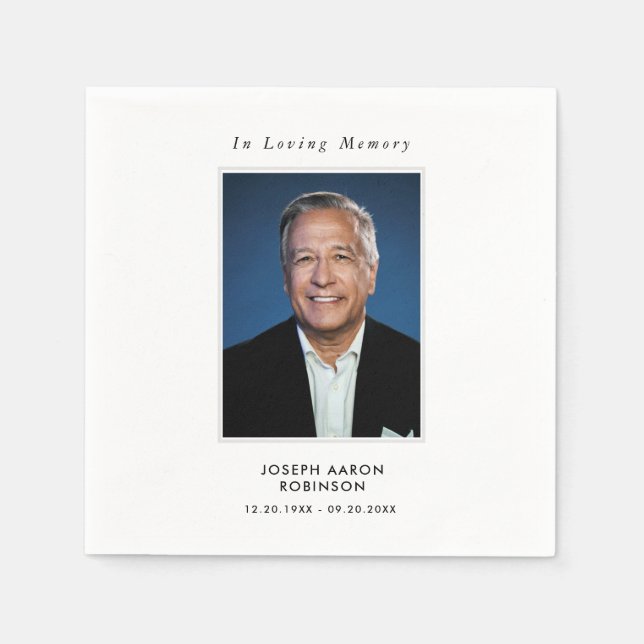 Servilleta De Papel Sencilla foto funeral (Anverso)