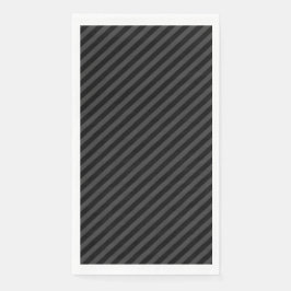 Servilleta De Papel Sencilla franjas diagonales negras y negras