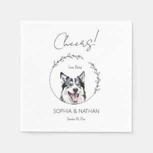 Servilleta De Papel Sencilla Husky Dog Boda Cocktail Napkins
