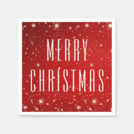 Servilleta De Papel Sencilla modernidad FERIA NAVIDAD Blanco Rojo