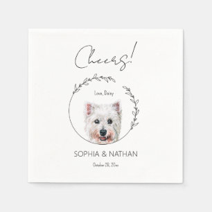 Servilleta De Papel Sencilla Westie Dog Boda Cocktail Napkins