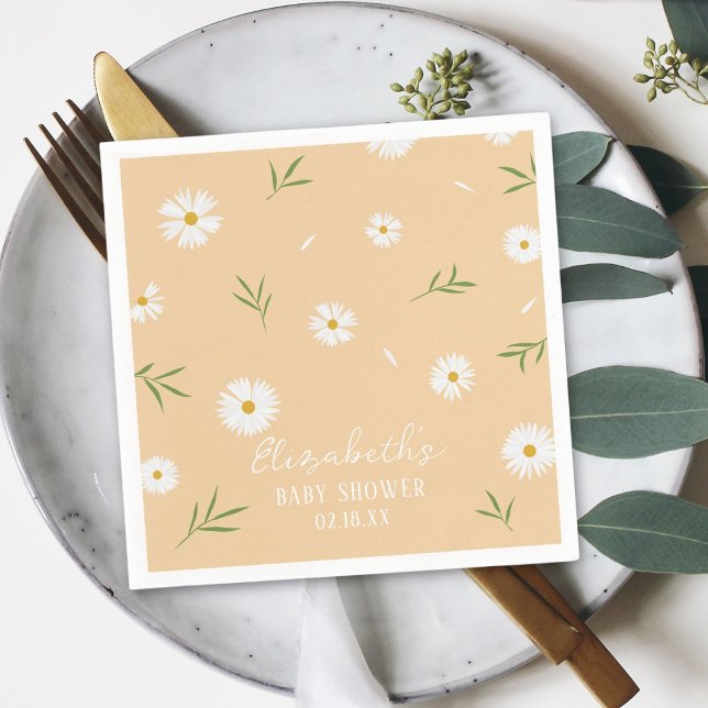 Servilleta De Papel Sencilla y elegante Baby Shower (Subido por el creador)