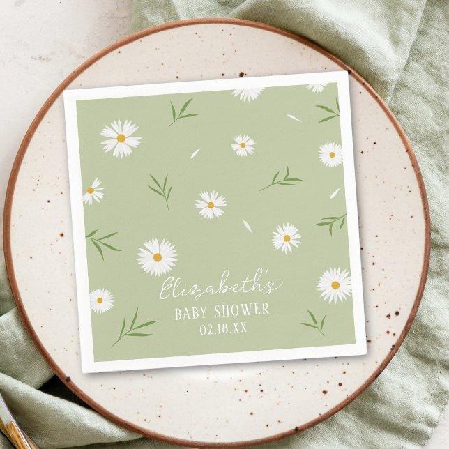 Servilleta De Papel Sencilla y elegante Baby Shower (Subido por el creador)