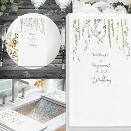 Servilleta De Papel Sencilla y elegante vegetación Vines Boda