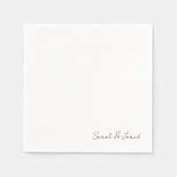 Sencillamente Elegante Script Nombres Cóctel Boda