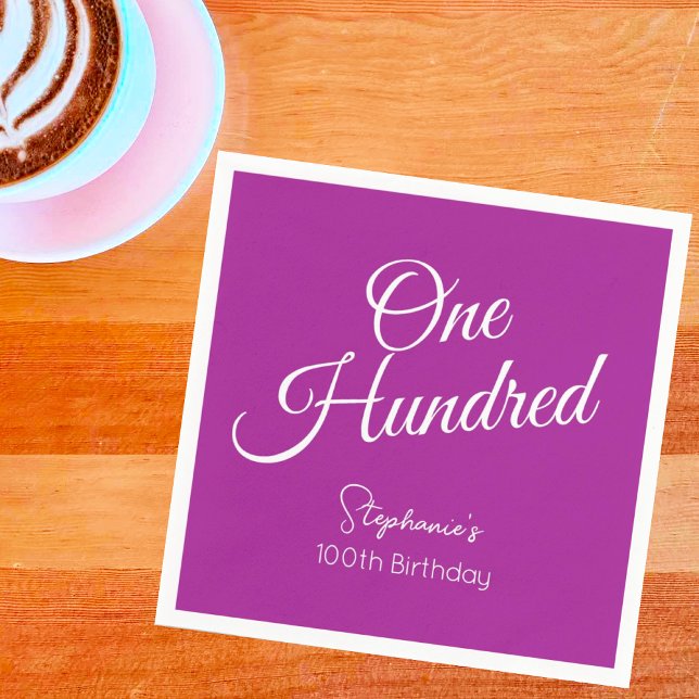 Servilleta De Papel Sencillamente moderno guión rosa oscuro centésimo  (Subido por el creador)