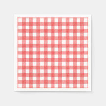 Sencillas de papel gingham para sandía simple