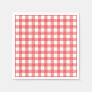 Servilleta De Papel Sencillas de papel gingham para sandía simple