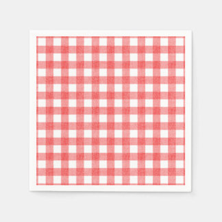 Servilleta De Papel Sencillas de papel gingham para sandía simple