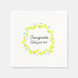 Servilleta De Papel Sencillas felicitaciones mínimas graduación añadir