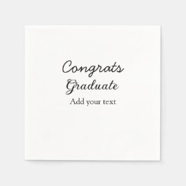 Servilleta De Papel Sencillas felicitaciones mínimas graduación añadir
