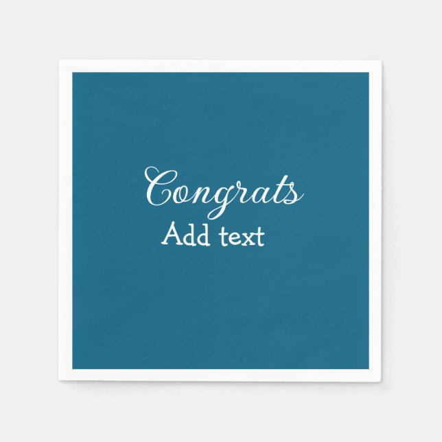 Servilleta De Papel Sencillas felicitaciones mínimas graduación añadir (Anverso)