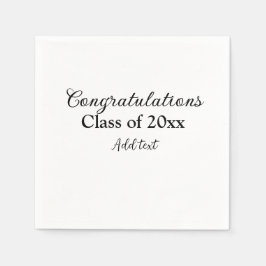 Servilleta De Papel Sencillas felicitaciones por graduación mínima aña