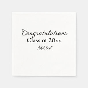 Servilleta De Papel Sencillas felicitaciones por graduación mínima aña