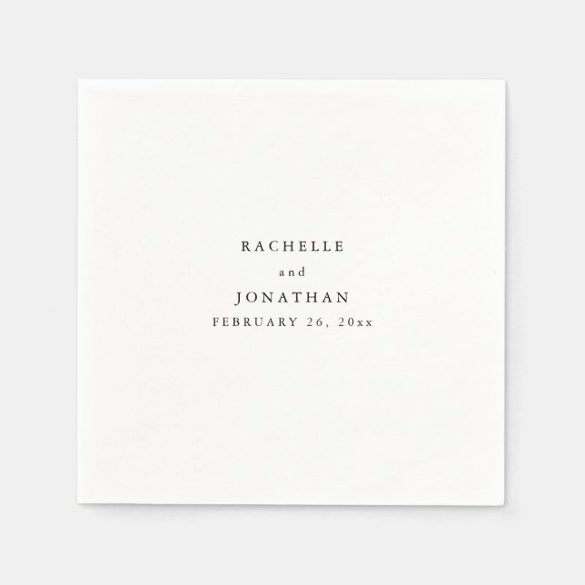 Servilleta De Papel Sencillas Nápoles simples de monograma blanco simp (Anverso)