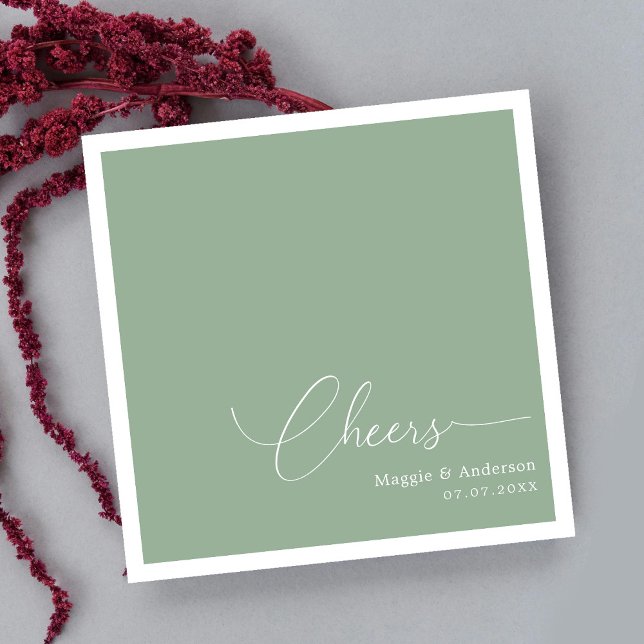 Servilleta De Papel Sencillez en estilo: vilosas a siempre Boda (Simplicity in Style: Cheers to Forever Wedding Napkins)