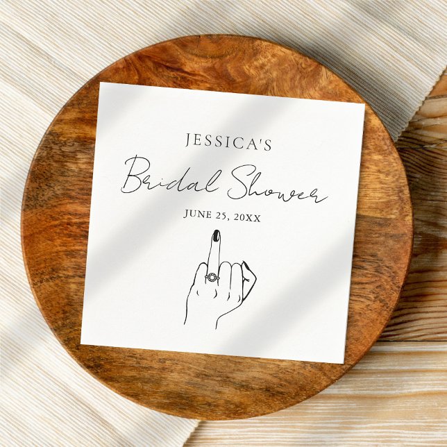 Servilleta De Papel Sencillo Anillo Dedo Bridal Ducha Napkins (Subido por el creador)