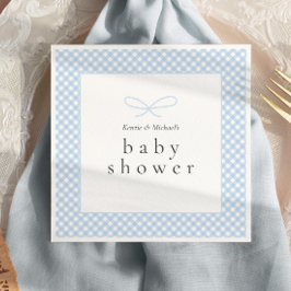Servilleta De Papel Sencillo Bow Blue Plaid