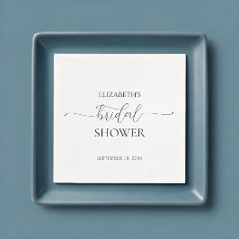 Servilleta De Papel Sencillo Desayuno de Boda con Letra Minimalista en