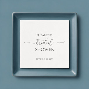 Servilleta De Papel Sencillo Desayuno de Boda con Letra Minimalista en