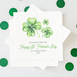 Servilleta De Papel Sencillo Green Four Leaf Clover Luck St Patricks