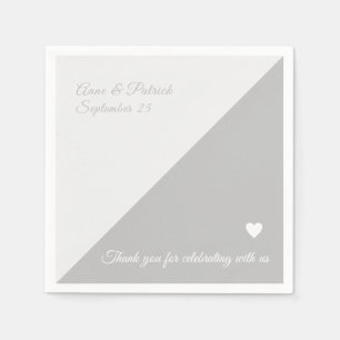 Servilleta De Papel Sencillo gris de dos tonos