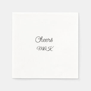 Servilleta De Papel Sencillo minimalista añadir nombre felicitaciones 