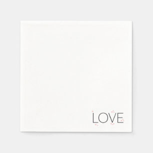 Servilleta De Papel Sencillo Minimalista Moderno Amor Papel