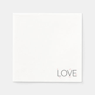 Servilleta De Papel Sencillo Minimalista Moderno Amor Papel