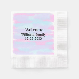 Servilleta De Papel sencillo minimo logotipo de monograma bienvenida p