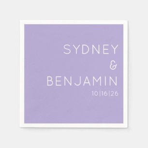 Servilleta De Papel Sencillo Moderno Minimalista Personalizado Lavanda