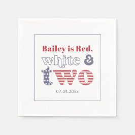 Servilleta De Papel Sencillo rojo rojo DOS Fiesta de cumpleaños segund