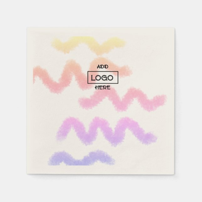 Servilleta De Papel Sencillo y elegante logo personalizado aquí compañ (Anverso)