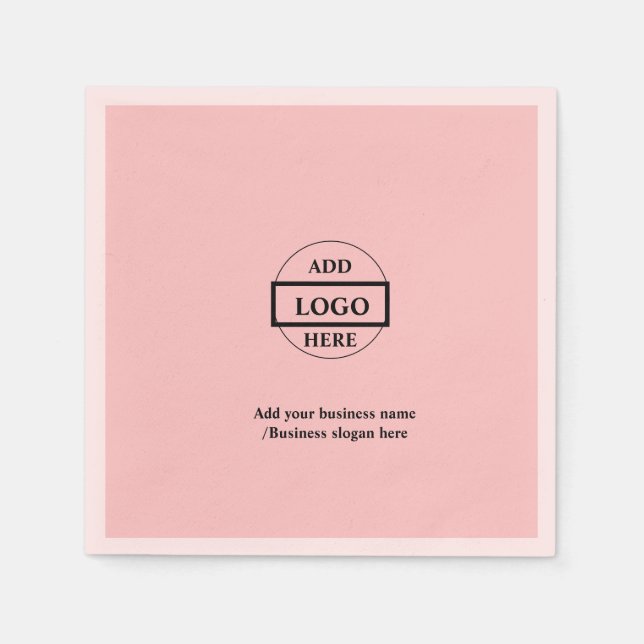 Servilleta De Papel Sencillo y elegante logo personalizado aquí compañ (Anverso)