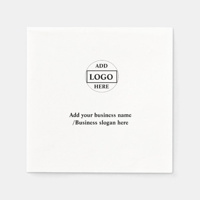 Servilleta De Papel Sencillo y elegante logo personalizado aquí compañ (Anverso)