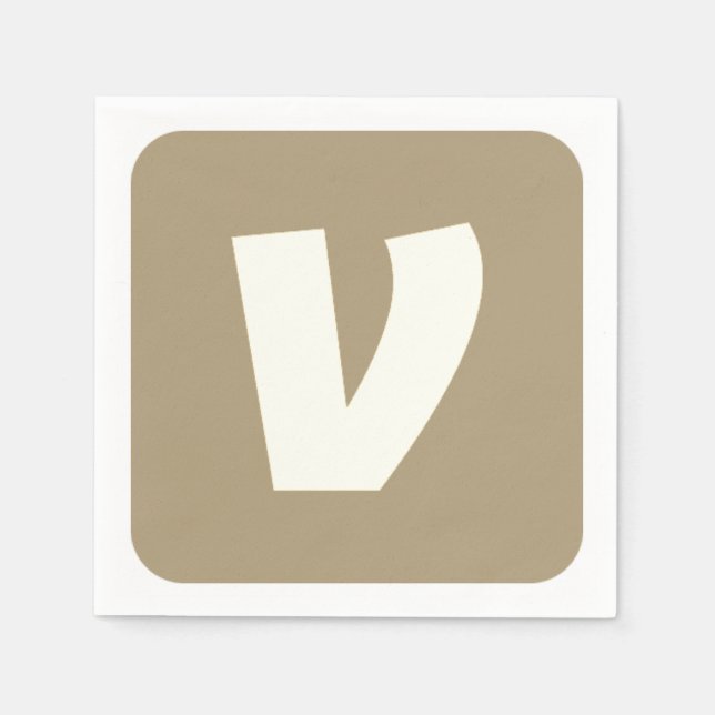 Servilleta De Papel Sencillo y elegante logo personalizado aquí servil (Anverso)