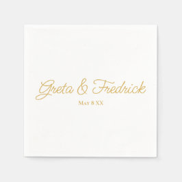 Servilleta De Papel Sencillo y eterno libro de oro blanco Minimalista