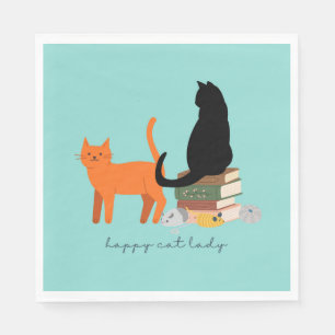 Servilleta De Papel Señora Feliz del Gato