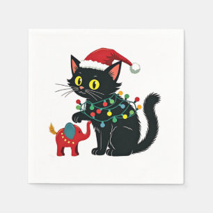 Servilleta De Papel Señora Gata sin Hijos Navidad Kamala Trump 