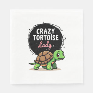 Servilleta De Papel Señora Tortuga Loca Tortugas Mamá Mujeres Tortuga
