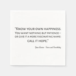 Servilleta De Papel Sense And Sensibility Quote I