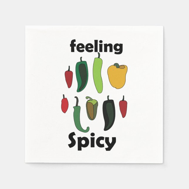 Servilleta De Papel Sentimiento de Pimiento Picante Fiesta (Anverso)