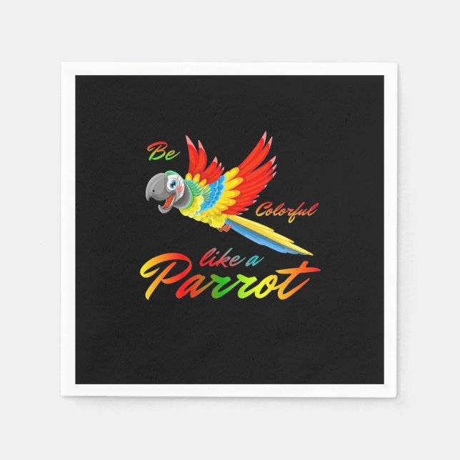 Servilleta De Papel Ser Colorido Como Un Loro (Anverso)